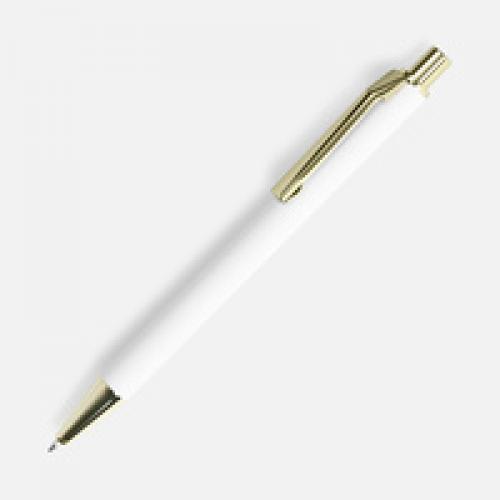 Ручка шариковая Lobby Soft Touch Gold, белая