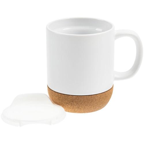 Кружка с пробковой подставкой Corky Walk для сублимационной печати, матовая; - купить необычные сувениры в Воронеже