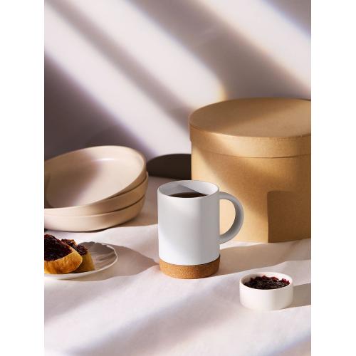 Кружка с пробковой подставкой Corky для сублимационной печати, матовая; - купить именные сувениры в Воронеже