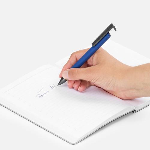 Ручка шариковая Standic с подставкой для телефона; - купить именные сувениры в Воронеже