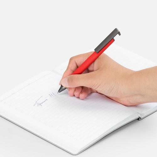 Ручка шариковая Standic с подставкой для телефона; - купить именные сувениры в Воронеже