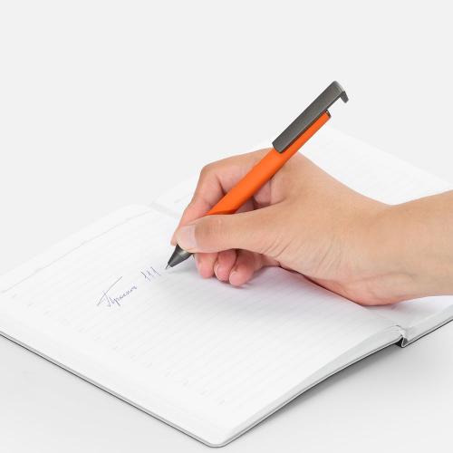 Ручка шариковая Standic с подставкой для телефона; - купить именные сувениры в Воронеже