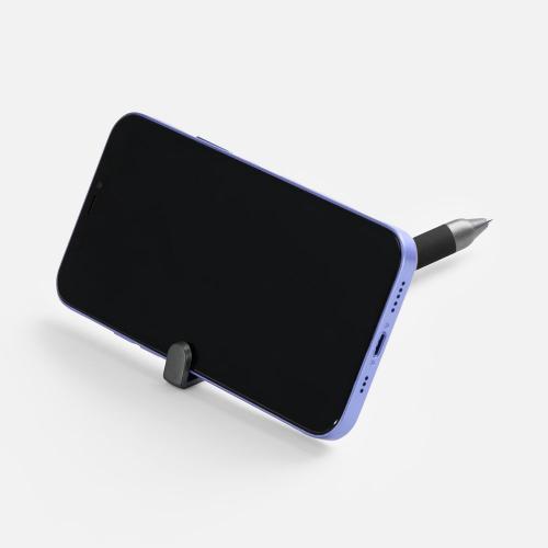 Ручка шариковая Standic с подставкой для телефона; - купить подарки с логотипом в Воронеже