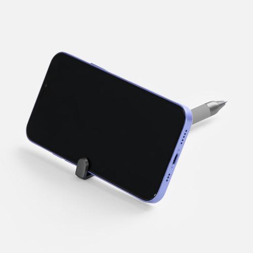 Ручка шариковая Standic с подставкой для телефона; - купить подарки с логотипом в Воронеже