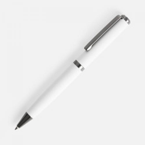 Ручка шариковая Inkish Gunmetal в футляре, белая