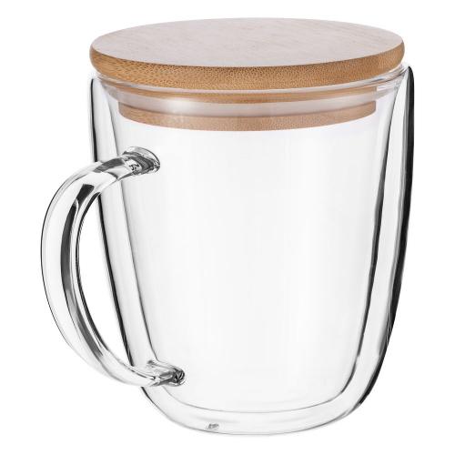 Кружка с двойными стенками Kupla с бамбуковой крышкой; - купить необычные сувениры в Воронеже