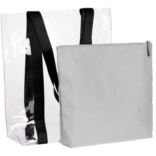 Шопер Clarity с серым органайзером; - купить необычные сувениры в Воронеже