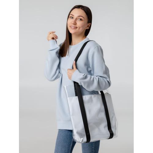 Шопер Clarity с голубым органайзером; - купить подарки с логотипом в Воронеже