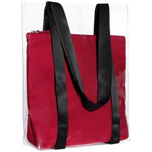 Шопер Clarity с красным органайзером; - купить бизнесс-сувениры в Воронеже