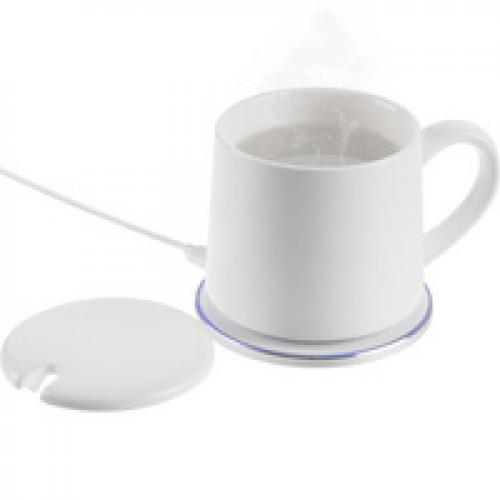 Кружка с подогревом и беспроводной зарядкой dualBase ver. 2.0 Matt, белая