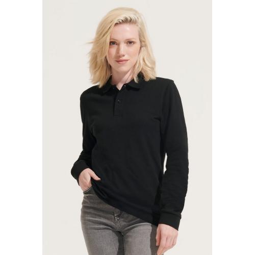 Рубашка поло унисекс с длинным рукавом Planet LSL; - купить подарки с логотипом в Воронеже