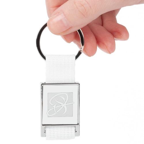 Брелок Stropp с тканевой вставкой; - купить подарки с логотипом в Воронеже