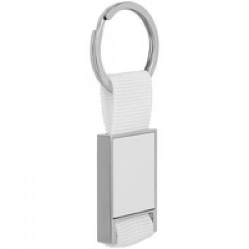 Брелок Stropp с тканевой вставкой, белый
