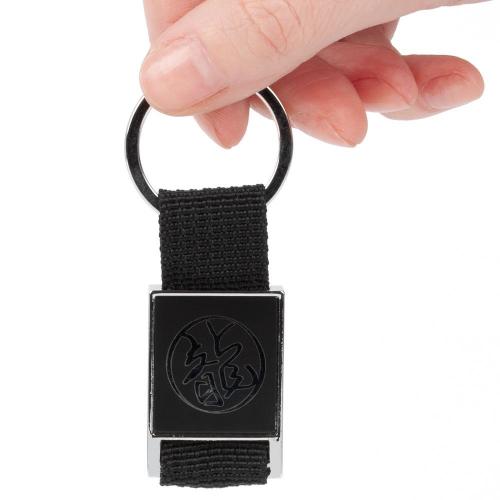 Брелок Stropp с тканевой вставкой; - купить подарки с логотипом в Воронеже
