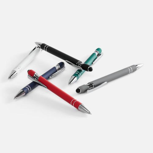 Ручка шариковая Pointer Soft Touch со стилусом; - купить подарки с логотипом в Воронеже