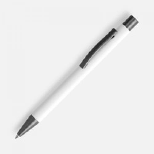 Ручка шариковая Atento Soft Touch, белая