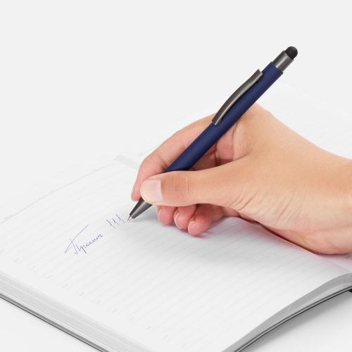 Ручка шариковая Atento Soft Touch со стилусом; - купить именные сувениры в Воронеже