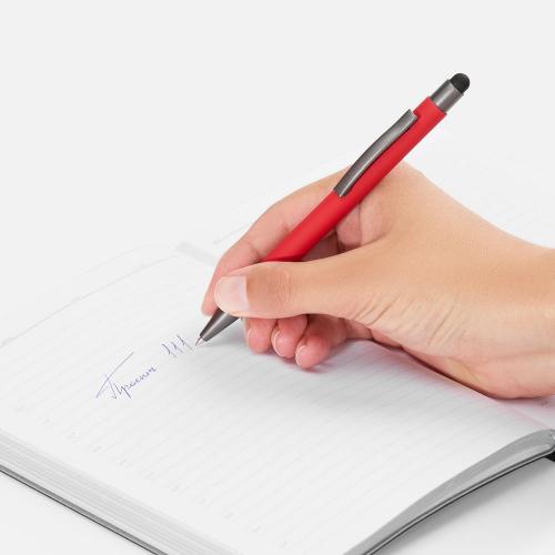 Ручка шариковая Atento Soft Touch со стилусом; - купить именные сувениры в Воронеже