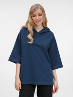 Футболка оверсайз унисекс с капюшоном Neofit, темно-синяя