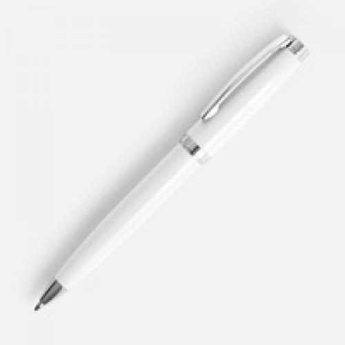 Ручка шариковая Letra Chrome, глянцевая, белая