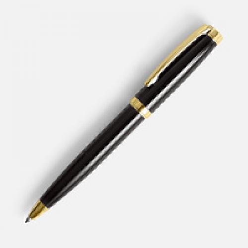 Ручка шариковая Letra Gold, глянцевая, черная