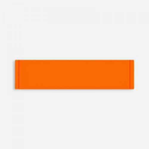 Лейбл из ПВХ Dzeta, S, оранжевый неон