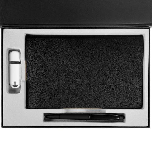 Коробка Silk с ложементом под ежедневник 13x21 см, флешку и ручку, ver. 2; - купить именные сувениры в Воронеже