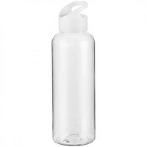 Бутылка для воды Plaske, прозрачная с белой крышкой