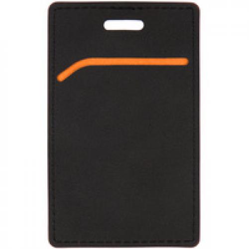 Чехол для пропуска Multimo, черный с оранжевым
