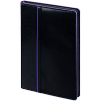 Ежедневник Alanis, недатированный, черный с фиолетовым