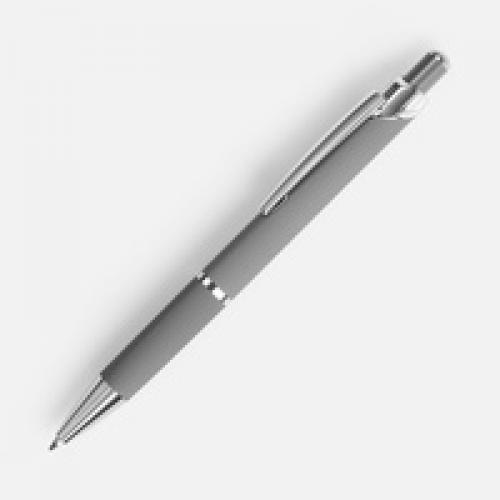 Ручка шариковая Chromos Soft Touch, серая