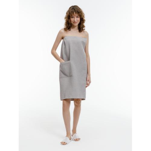 Килт вафельный женский Onsen, светло-серый; - купить подарки с логотипом в Воронеже