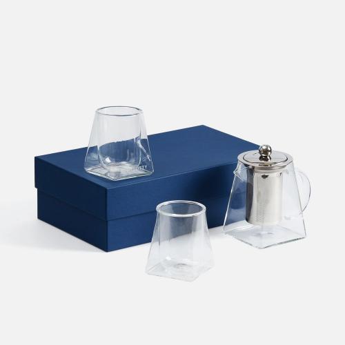 Чайный набор Quadroni в темно-синей коробке; - купить бизнесс-сувениры в Воронеже