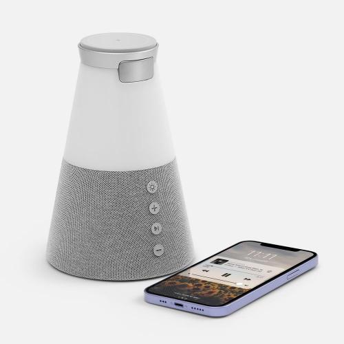 Bluetooth-колонка с беспроводной зарядкой и подсветкой Cone Sonance; - купить именные сувениры в Воронеже