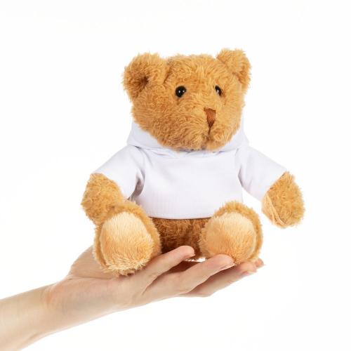 Мягкая игрушка «Мишка Cuddleton» в белом худи; - купить подарки с логотипом в Воронеже