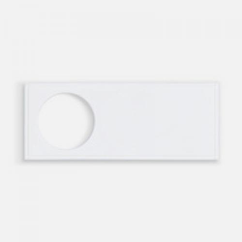 Лейбл из ПВХ с вырубкой «Круг», белый