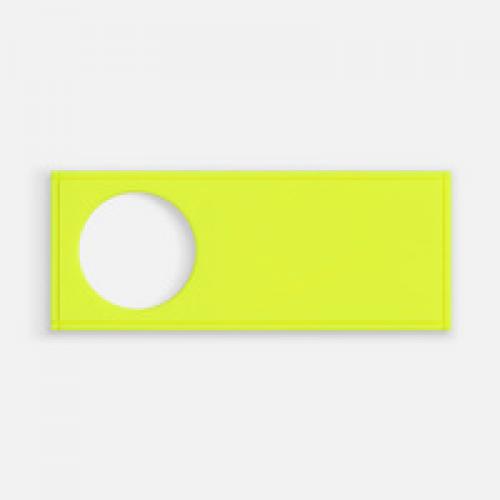 Лейбл из ПВХ с вырубкой «Круг», желтый неон