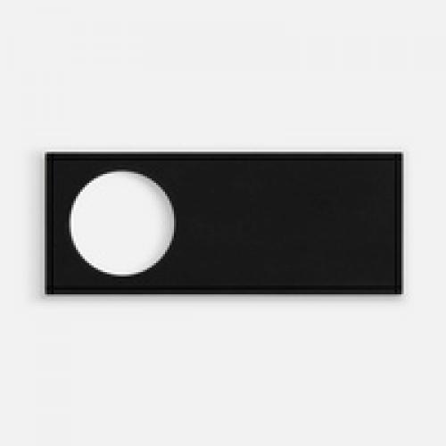 Лейбл из ПВХ с вырубкой «Круг», черный