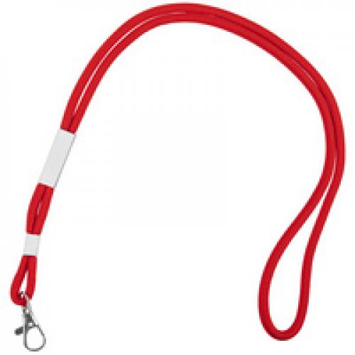 Шнурок для бейджа Tube Metal, красный