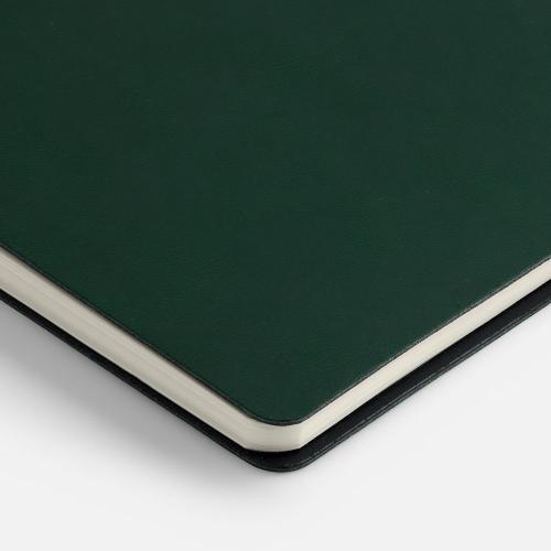 Блокнот Verso в клетку, зеленый; - купить подарки с логотипом в Воронеже