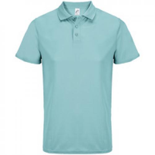 Рубашка поло унисекс Pitcher, голубая (морская волна)