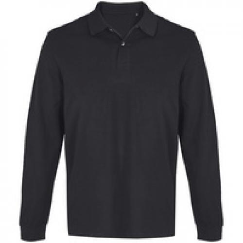 Рубашка поло унисекс с длинным рукавом Pacific LSL, черная