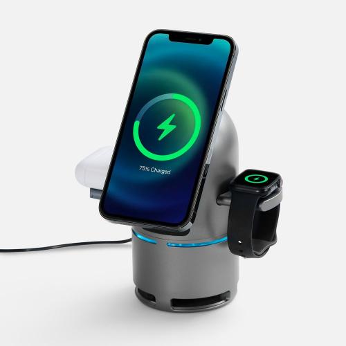 Bluetooth-колонка с беспроводной зарядкой Droid; - купить необычные подарки в Воронеже