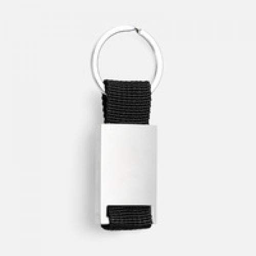 Брелок Inlet с тканевой вставкой, черный