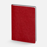 Ежедневник Nebraska Flex, недатированный, красный с серебристым