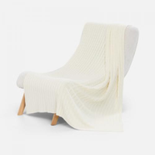 Плед Tressa, белый (молочный)