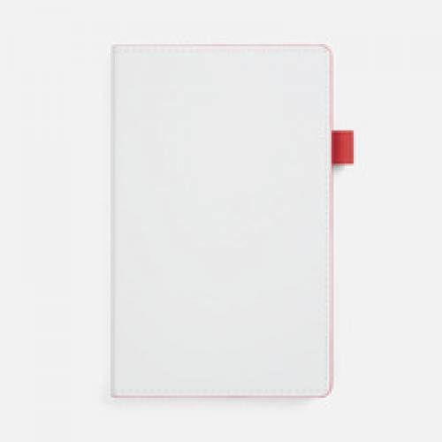 Ежедневник White Shall, недатированный, бело-красный