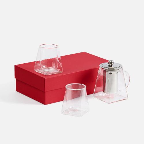 Чайный набор Quadroni в красной коробке; - купить бизнесс-сувениры в Воронеже