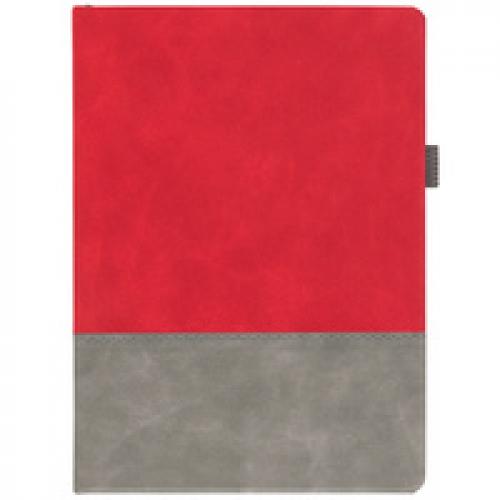 Ежедневник Horizon, недатированный, серый с красным