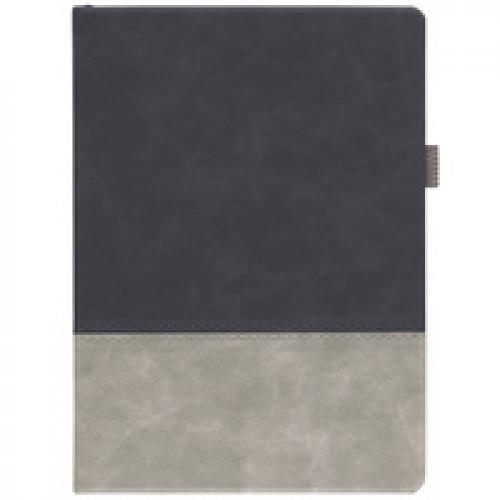 Ежедневник Horizon, недатированный, серый с черным